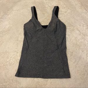 Lululemon Racer Back Work Out Tank Charcoal Size 4